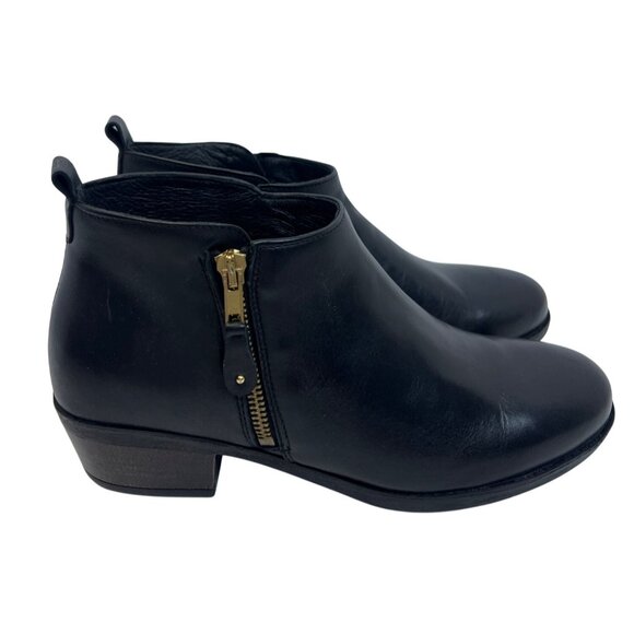 Eric Michael London Ankle Boot Black Leather Womens Size 38 - Picture 1 of 9
